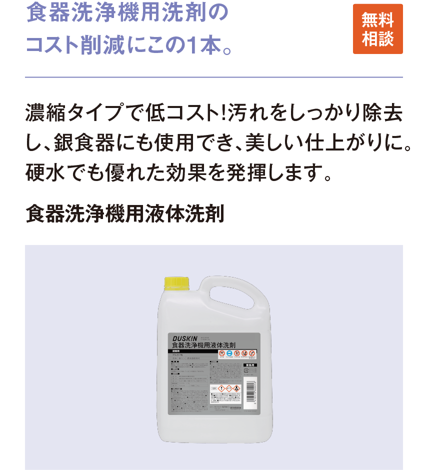 食器洗浄機用液体洗剤